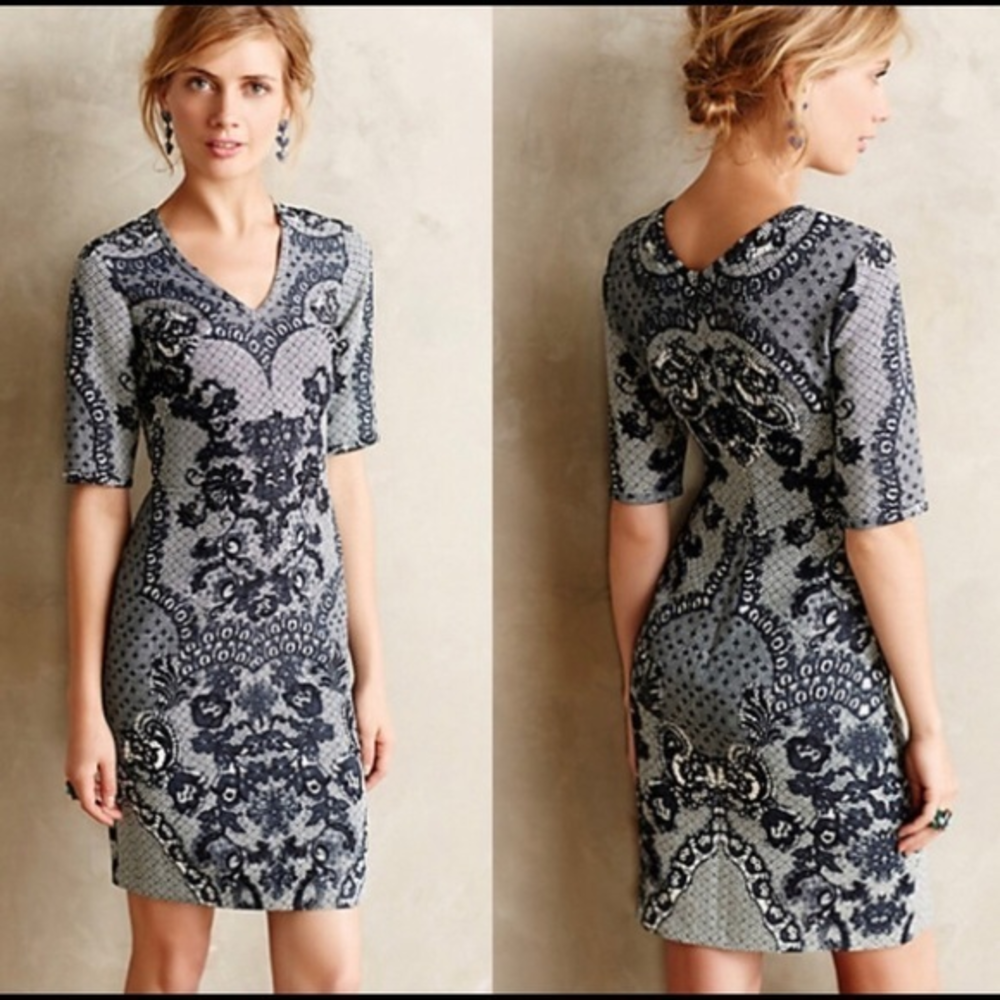Yoana Baraschi Anthropologie Sketched Lace Dress‎ 2